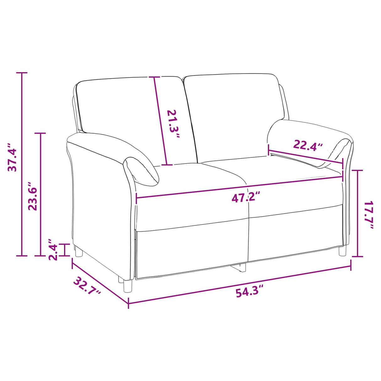 2-Seater Sofa Black 138 x 83 x 95 cm Velvet