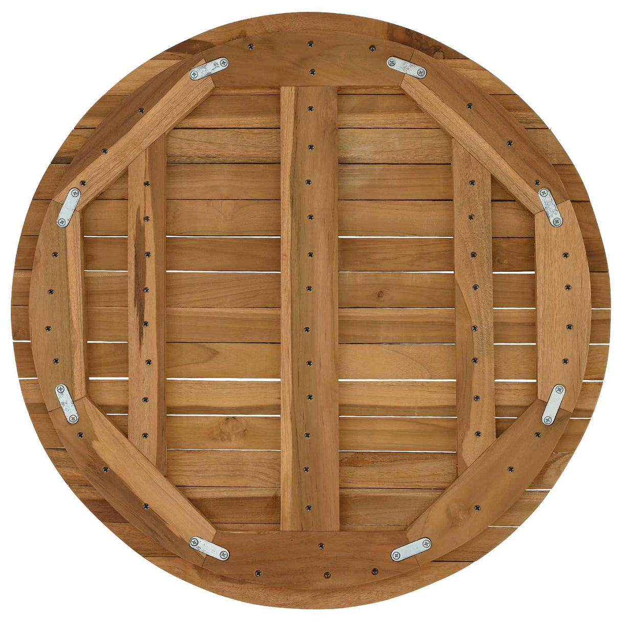 Table Top Ø 60 x 3.5 Round Solid Teak Wood Natural