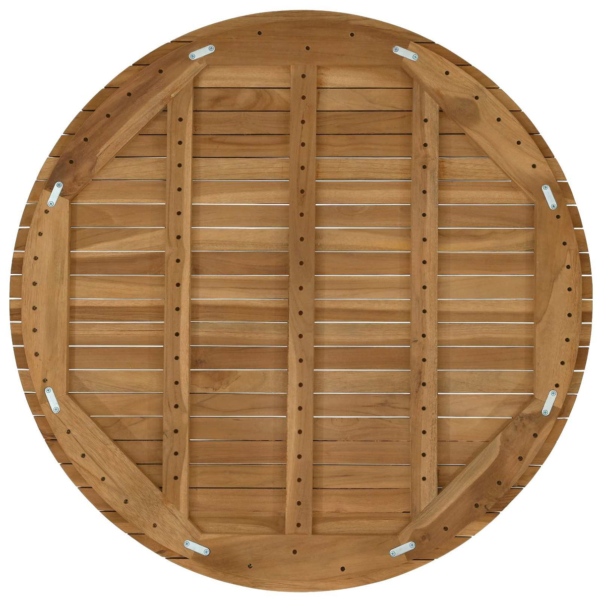 Table Top Ø 90 x 3.5 Round Solid Teak Wood Natural