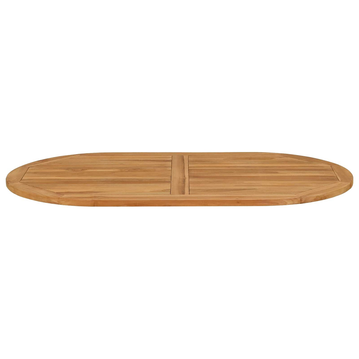 Table Top Oval Solid Teak Wood Natural