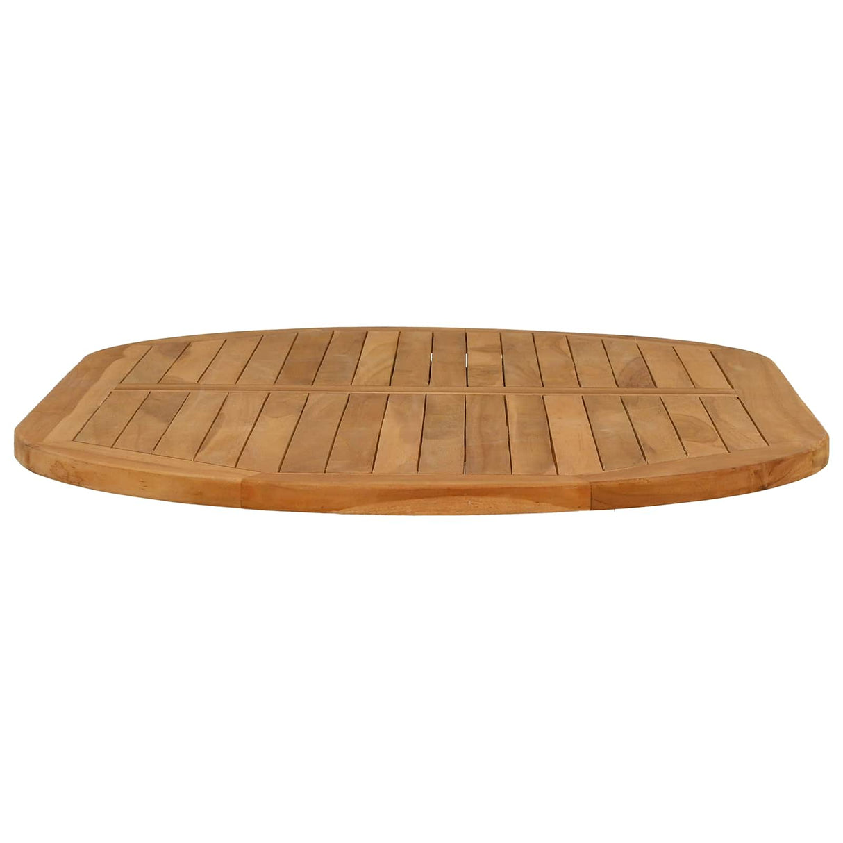 Table Top Oval Solid Teak Wood Natural