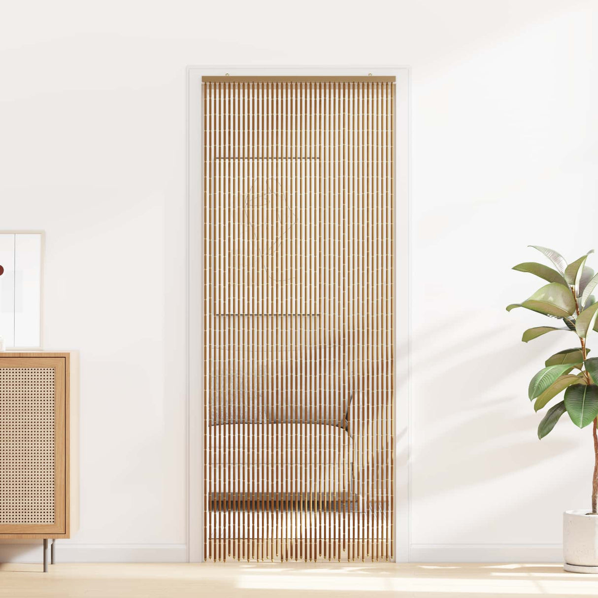 Insect Door Curtain Multicolor 90 x 200 cm Bamboo