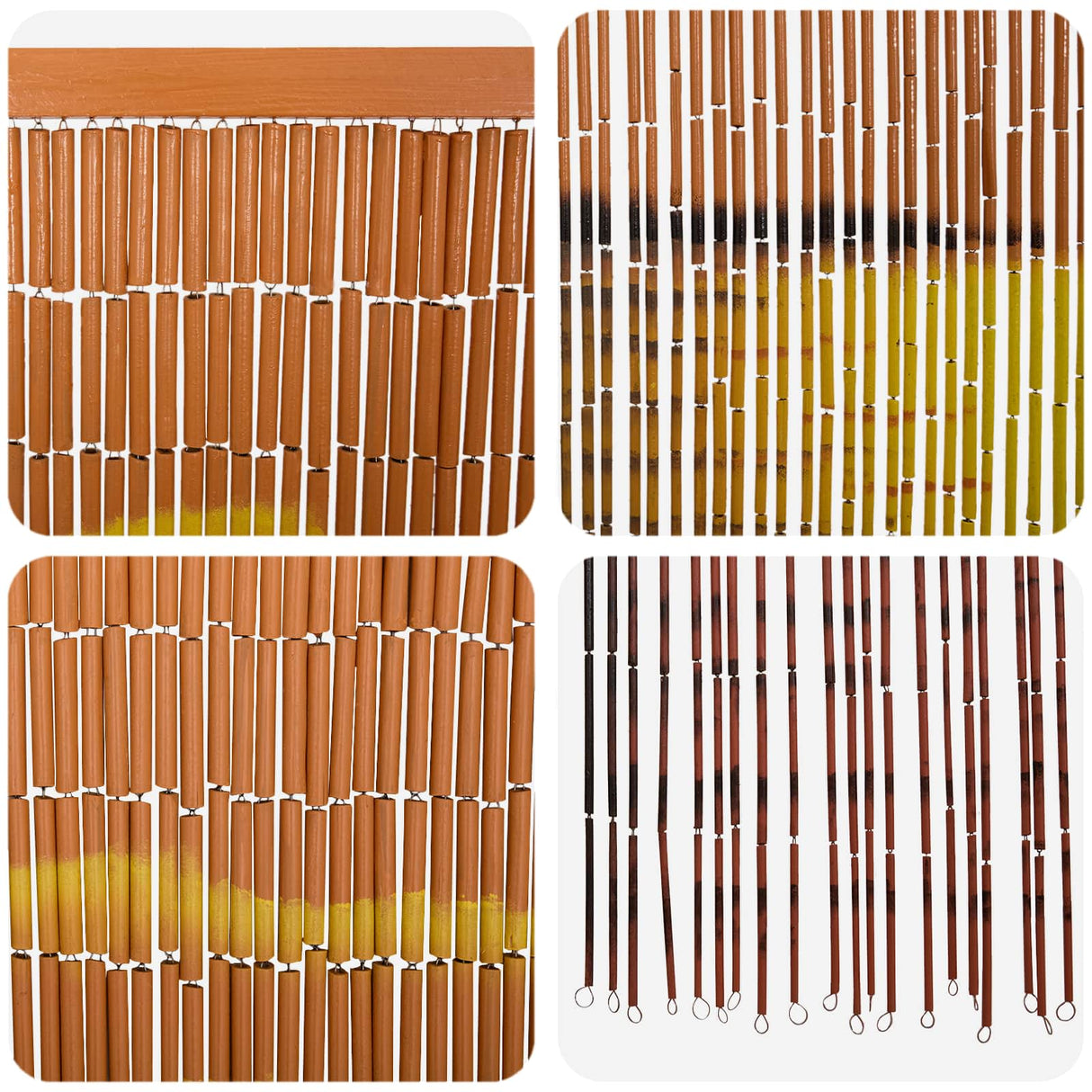 Insect Door Curtain Multicolor 200 x 90 cm Bamboo