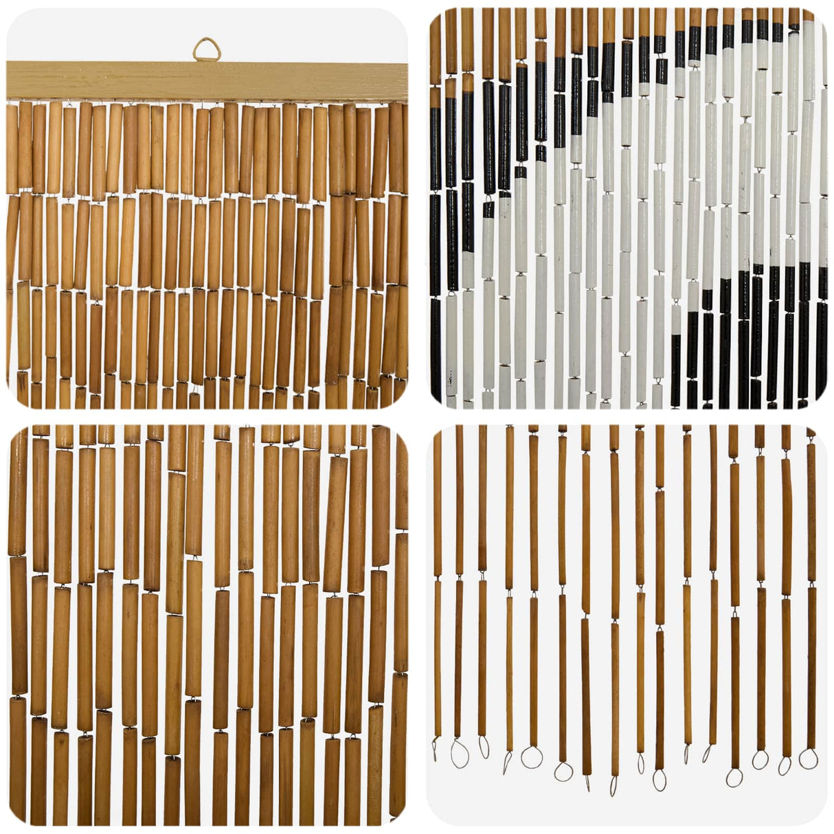 Insect Door Curtain Multicolor 200 x 90 cm Bamboo