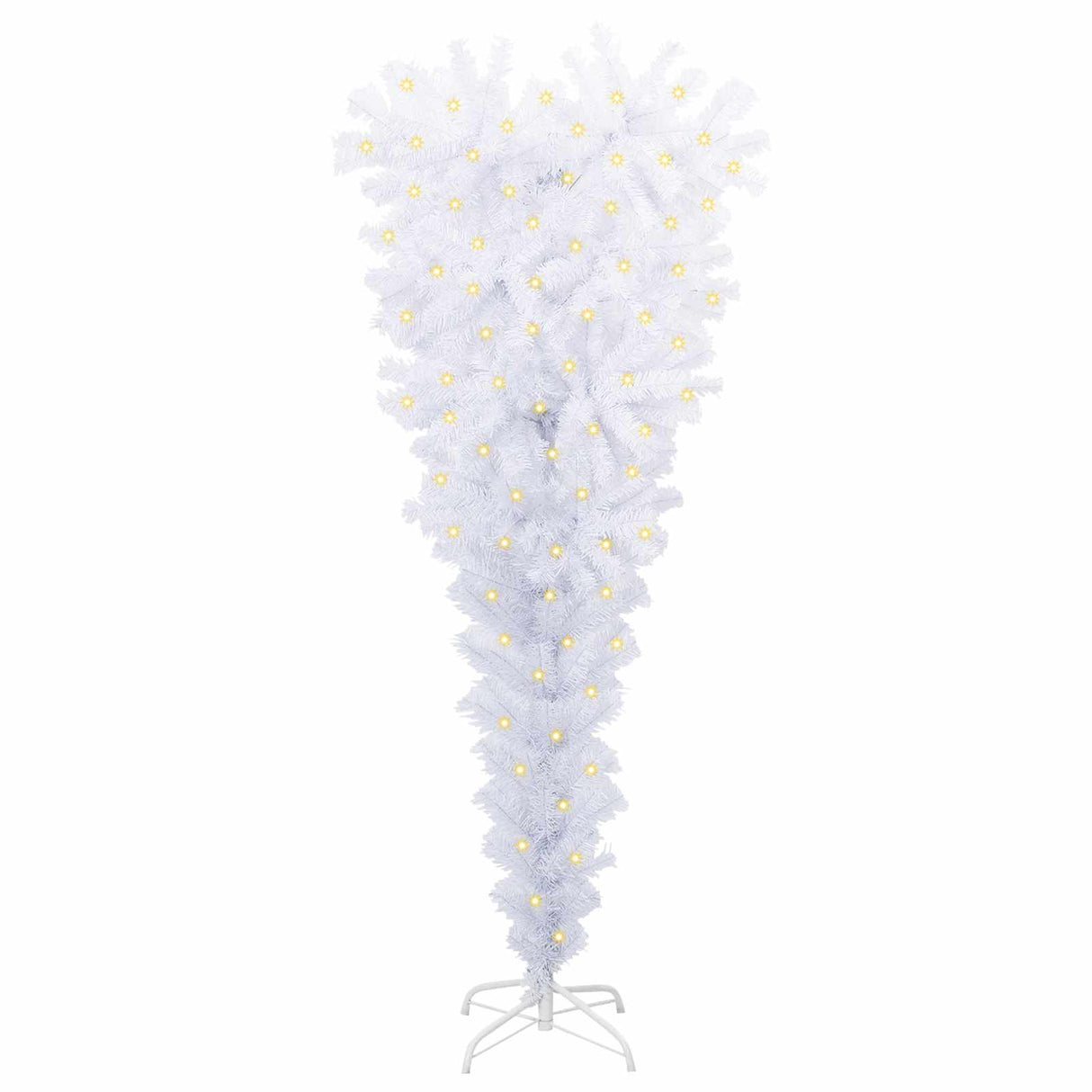 Artificial Christmas Tree with Stand White 150 cm PVC and Steel