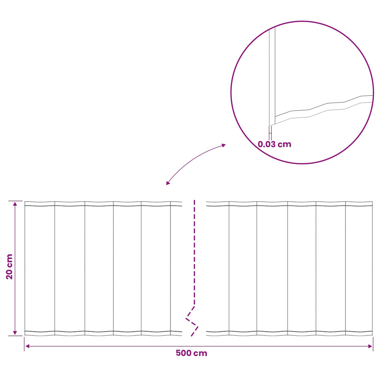 Lawn Edging 5 m x 20 cm Galvanised Steel Silver