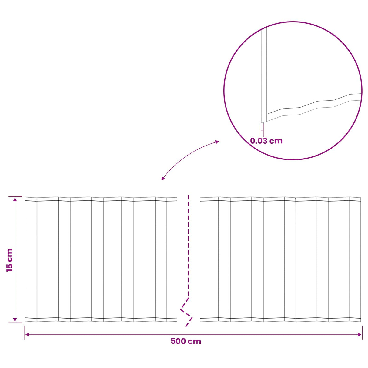 Lawn Edging 5 m x 15 cm Galvanised Steel Silver