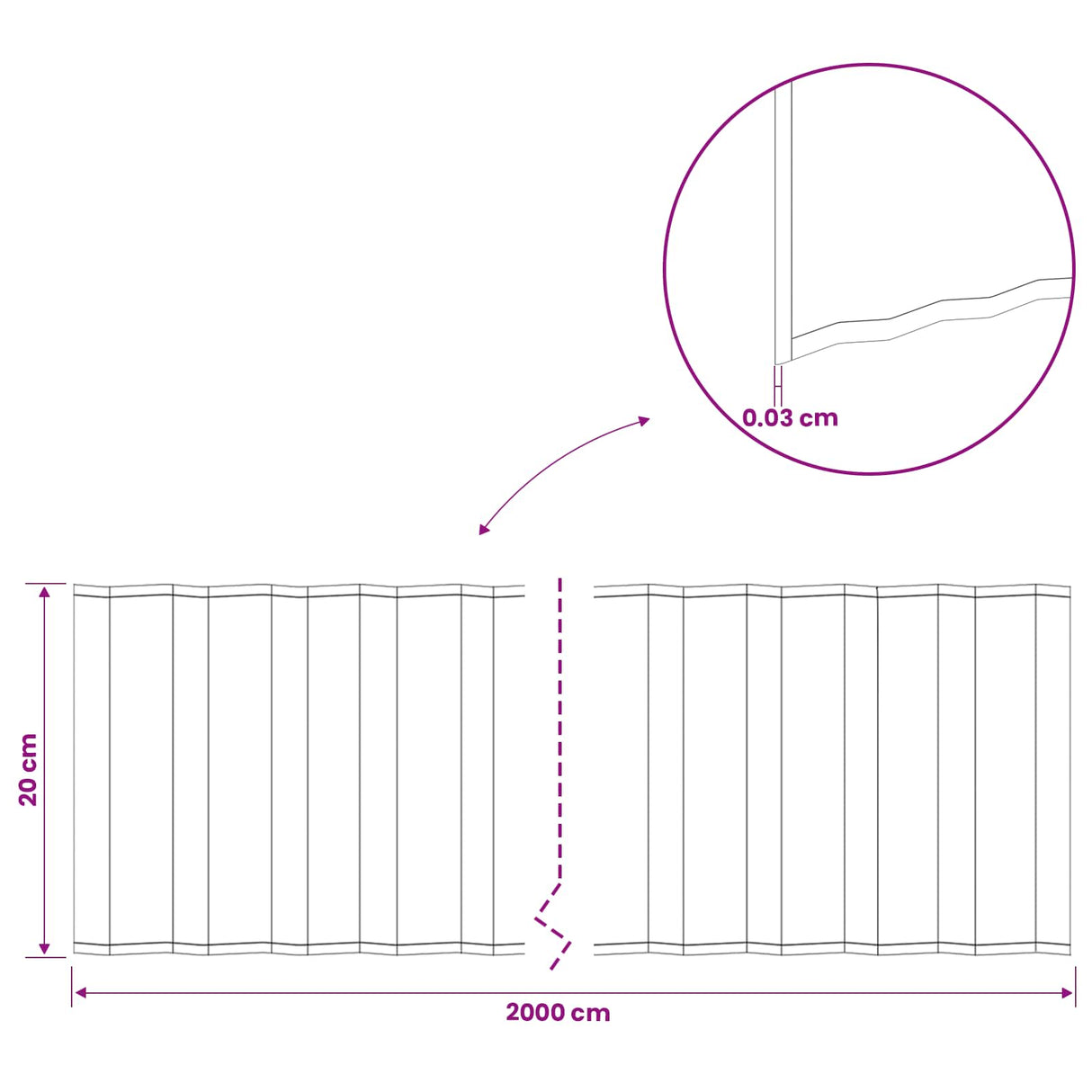 Lawn Edging 20 m x 20 cm Galvanised Steel Silver