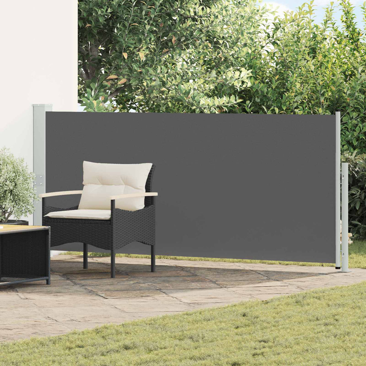 Retractable Side Awning 140 x 500 cm Polyester Rectangular