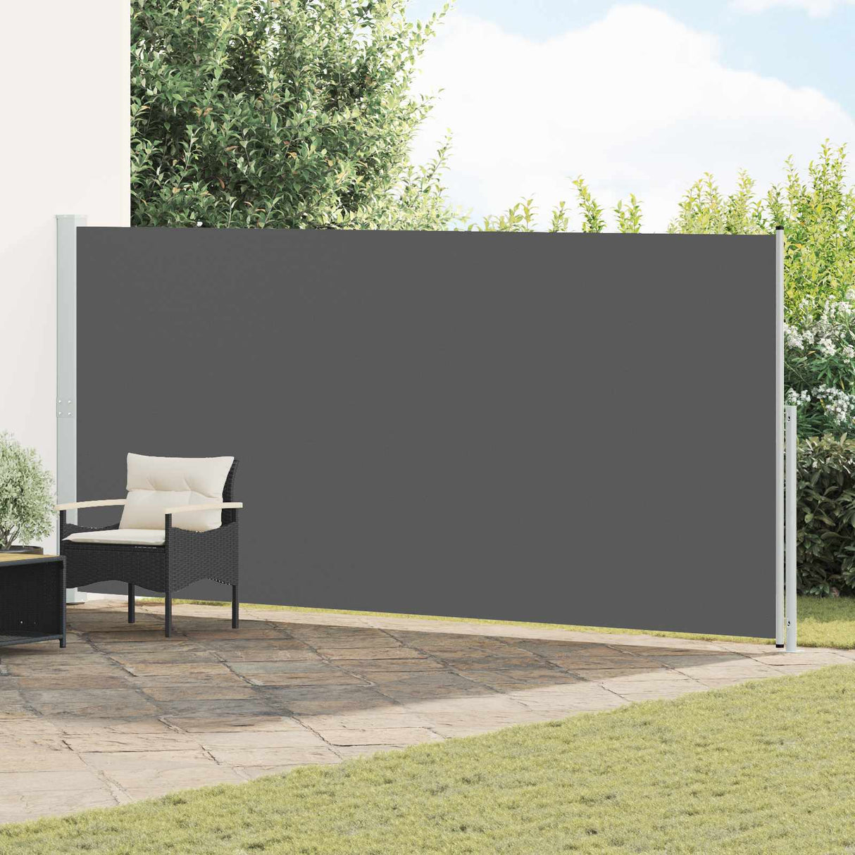 Retractable Side Awning 200 x 600 cm Polyester Rectangular