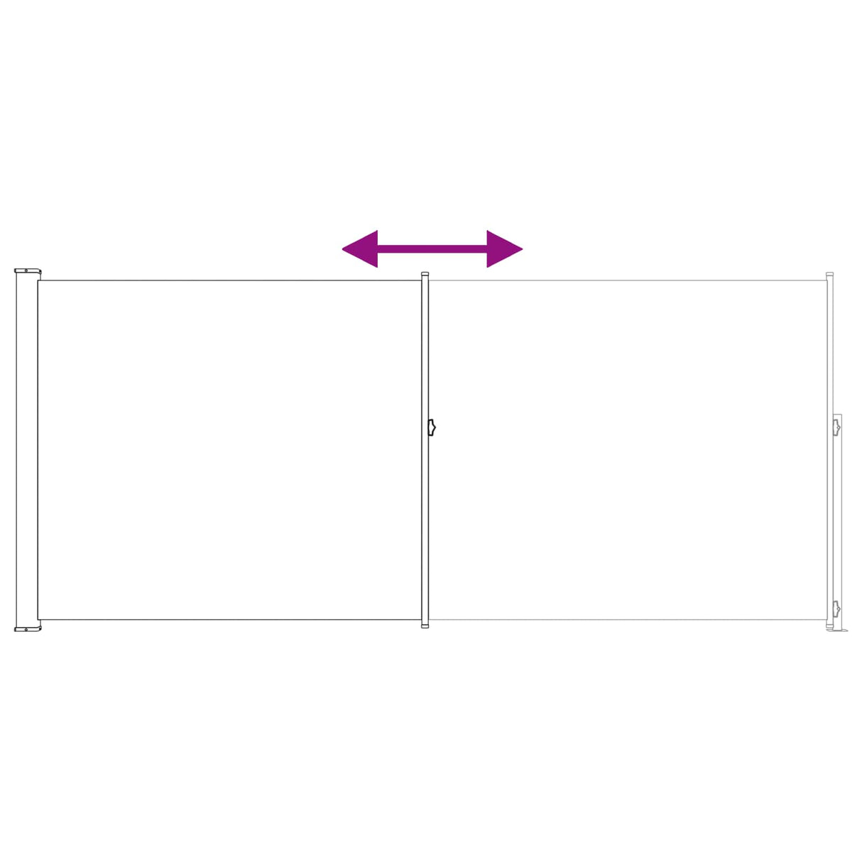 Retractable Side Awning 200 x 600 cm Polyester Rectangular