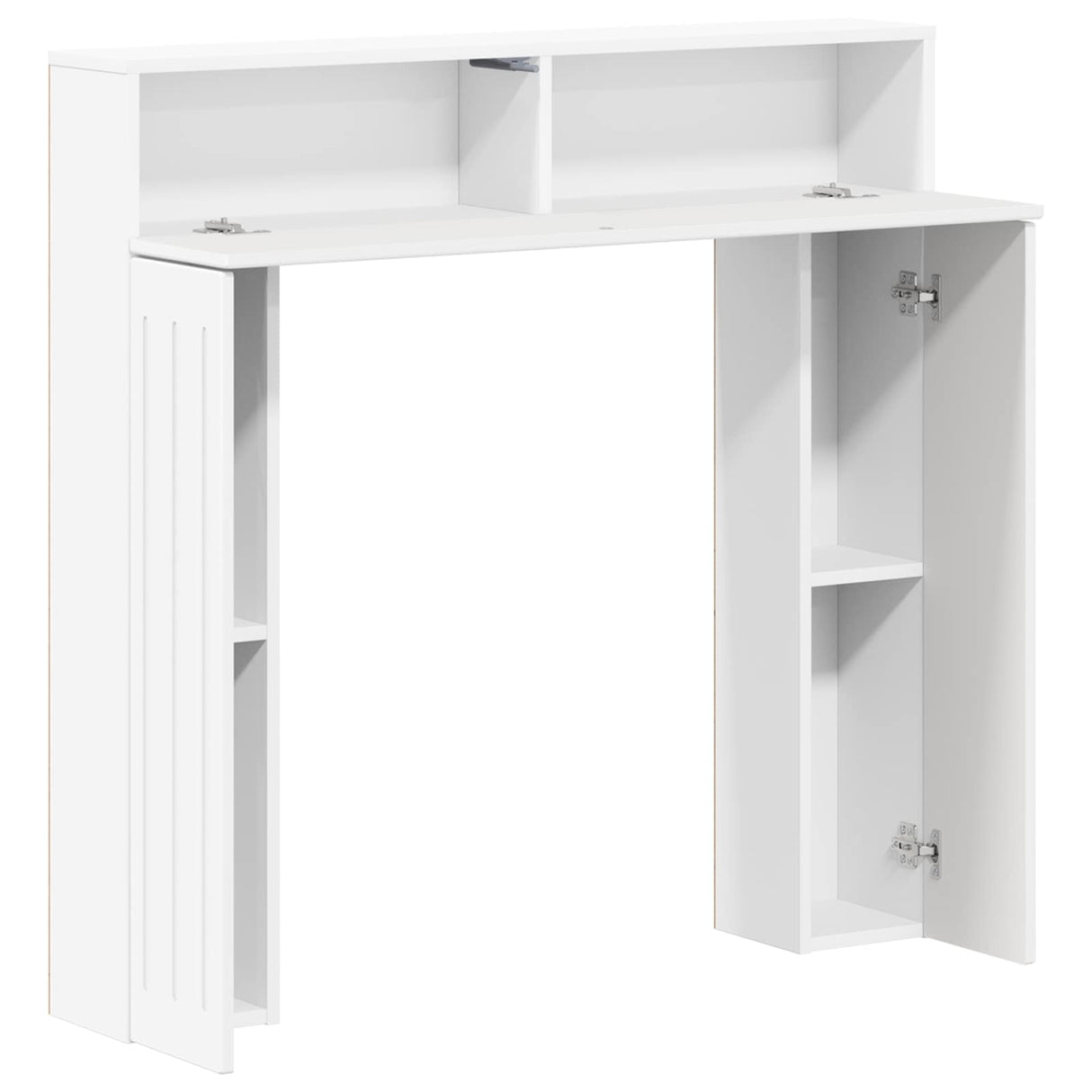 Fireplace Surround White 102 x 18 x 100.5 cm Engineered Wood