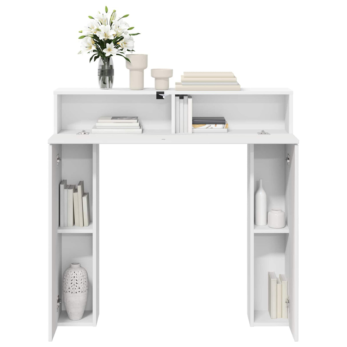 Fireplace Surround White 102 x 18 x 100.5 cm Engineered Wood