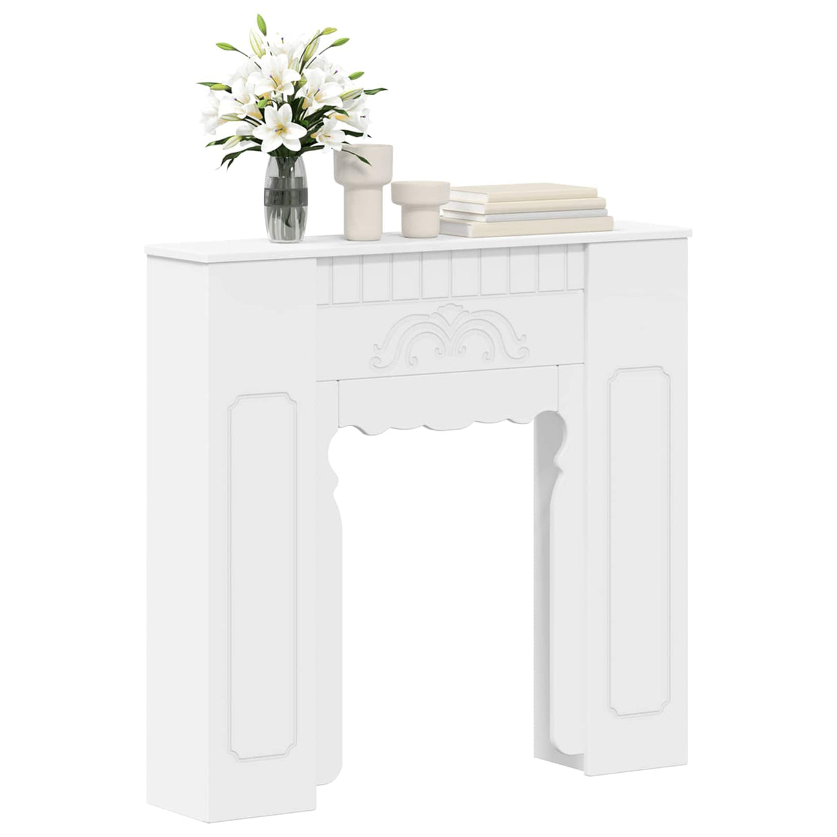 Fireplace Surround White 93 x 20 x 89 cm Engineered Wood