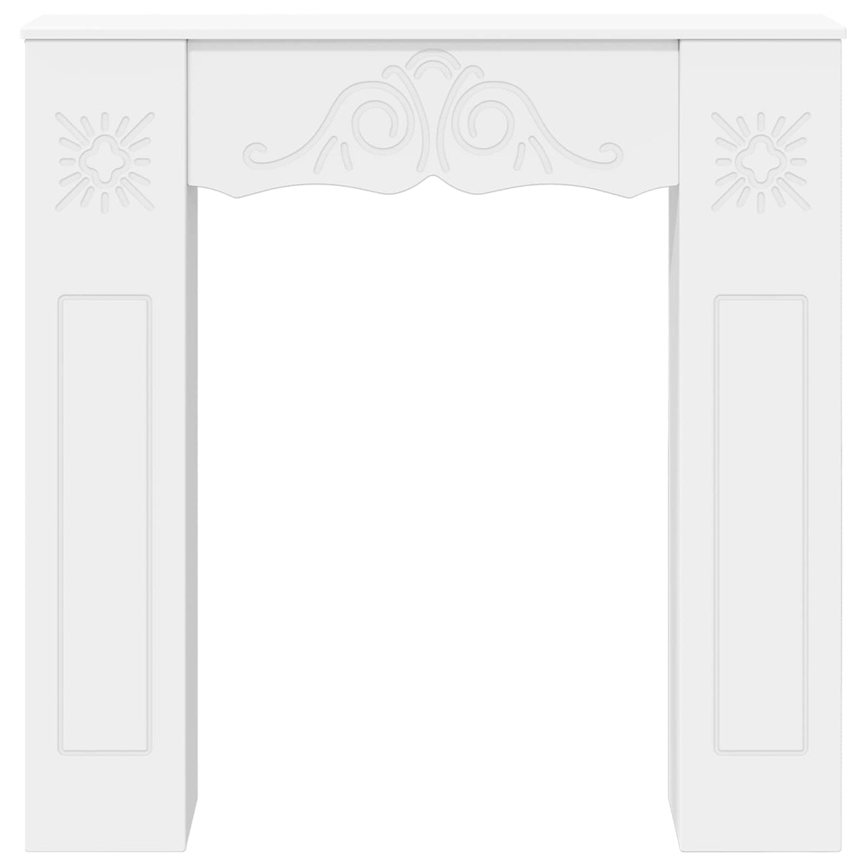 Fireplace Surround White 102 x 20 x 102 cm Engineered Wood