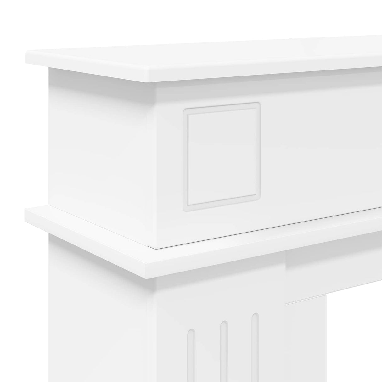 Fireplace Surround White 102 x 26 x 100 cm Engineered Wood