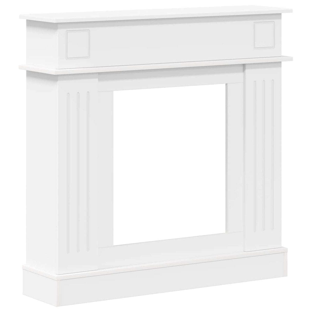 Fireplace Surround White 102 x 26 x 100 cm Engineered Wood