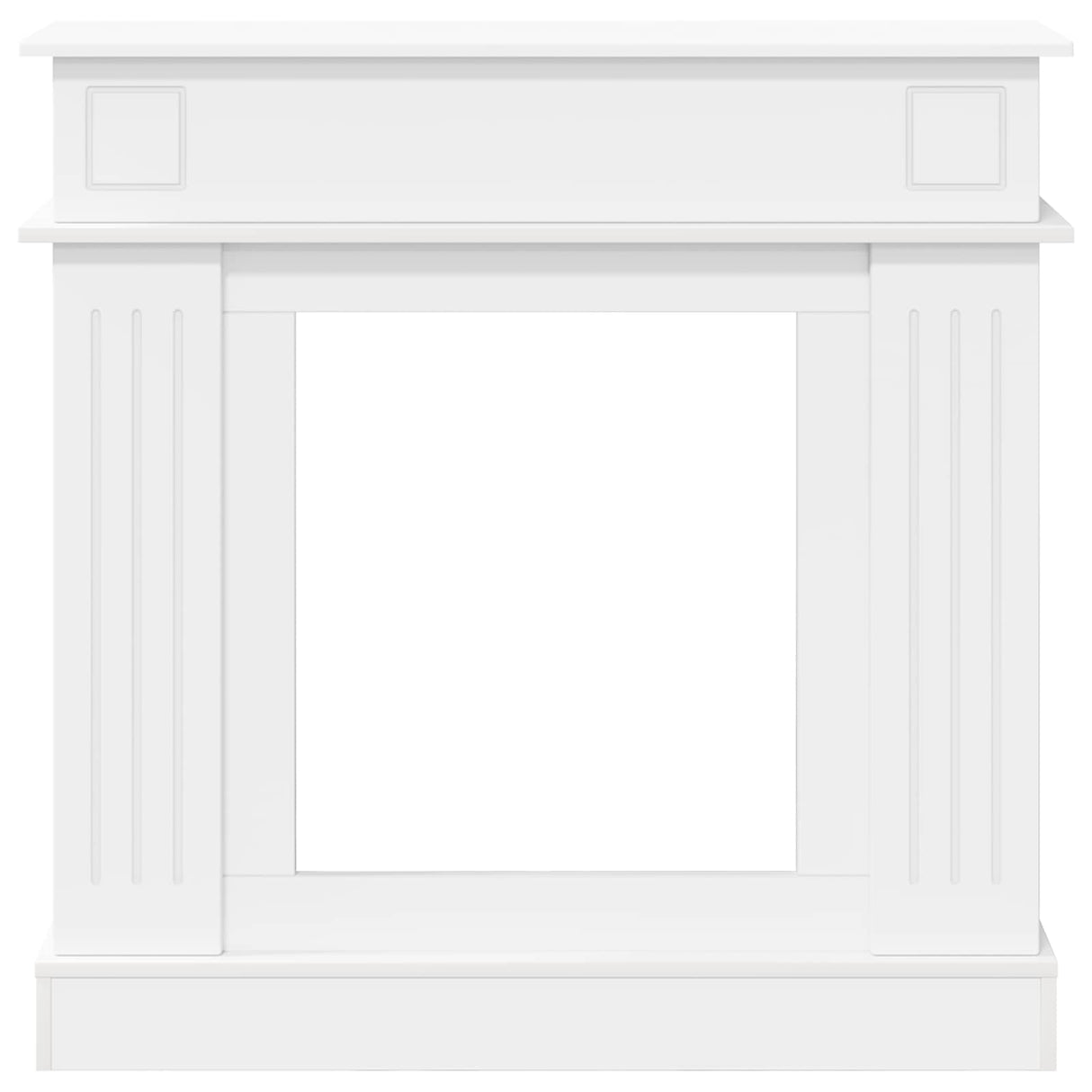 Fireplace Surround White 102 x 26 x 100 cm Engineered Wood