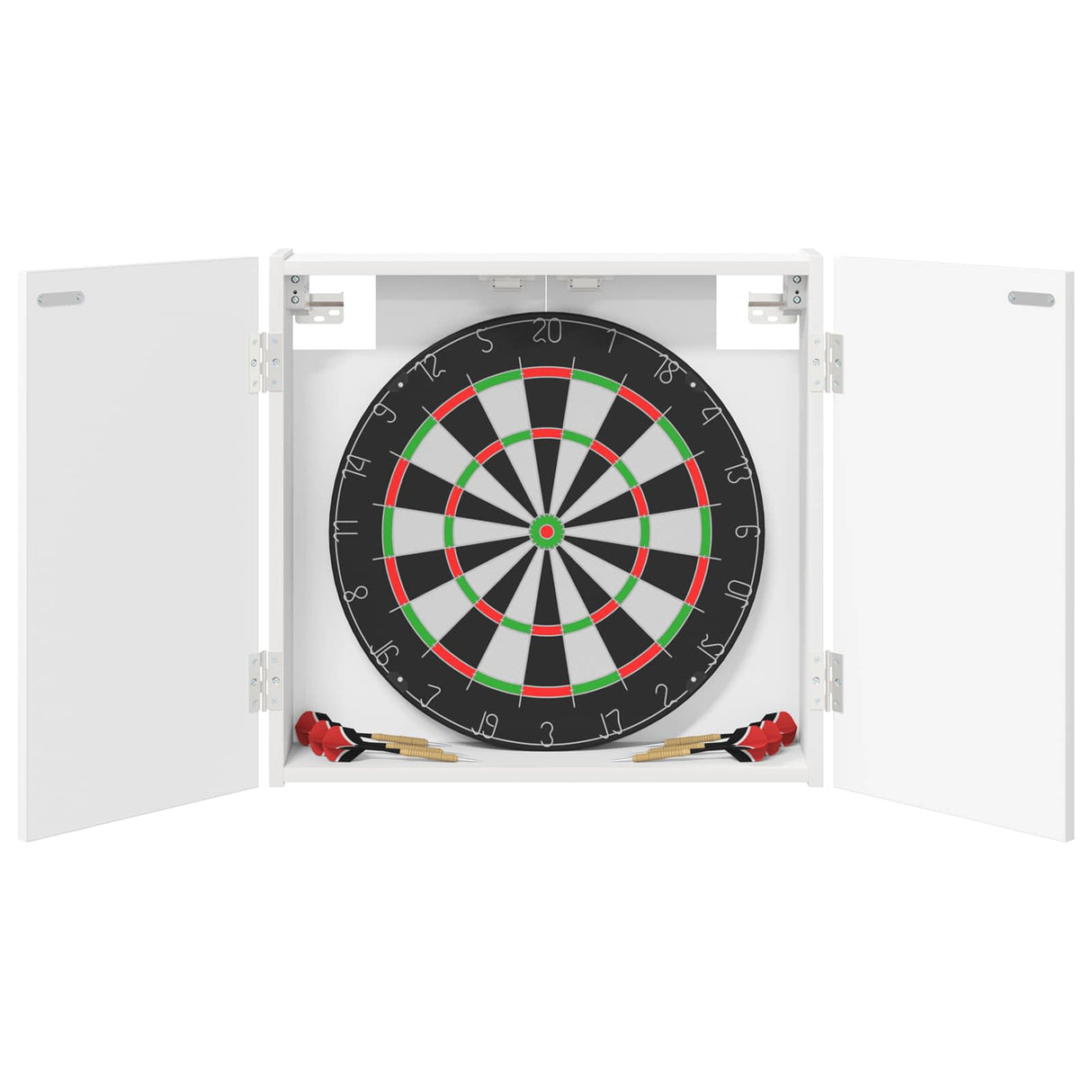 Dartboard Cabinet White 56 x 12 x 53.5 cm Engineered Wood