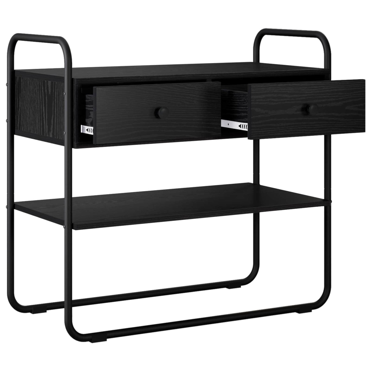 Console Table Black Oak 80 x 40 x 75 cm Engineered Wood