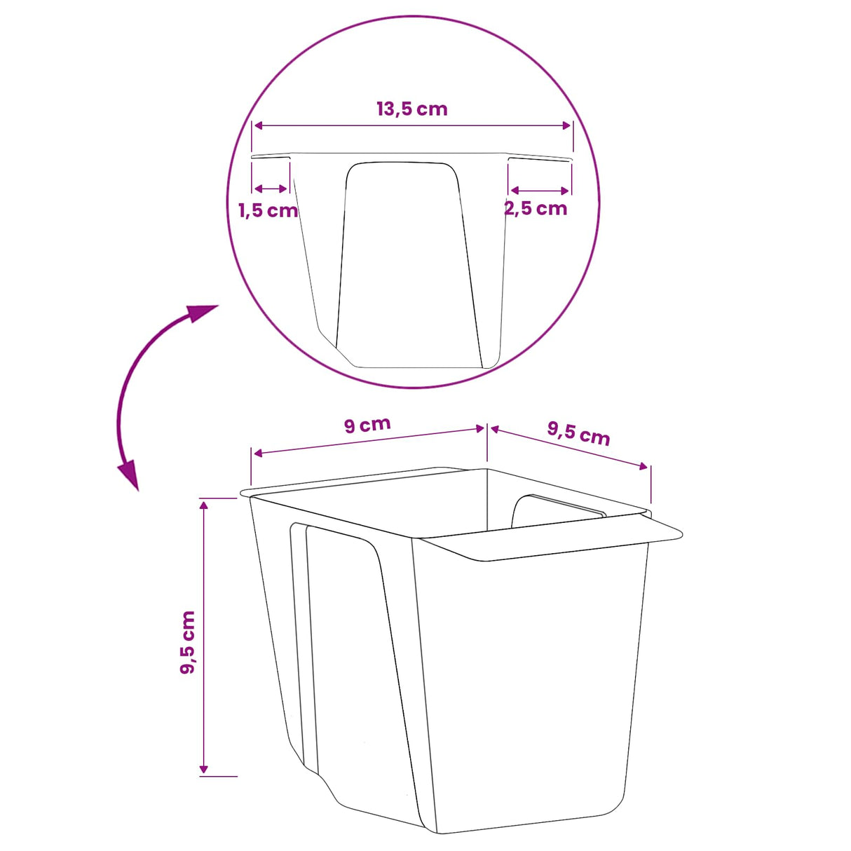 Flower Boxes for Euro Pallets 12 pcs Grey 13.5 x 9 x 9.5 cm