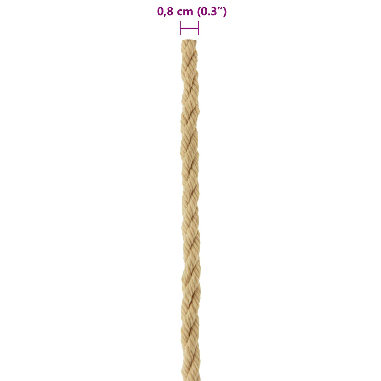 Boat Rope 100 m 0.8 Natural PP