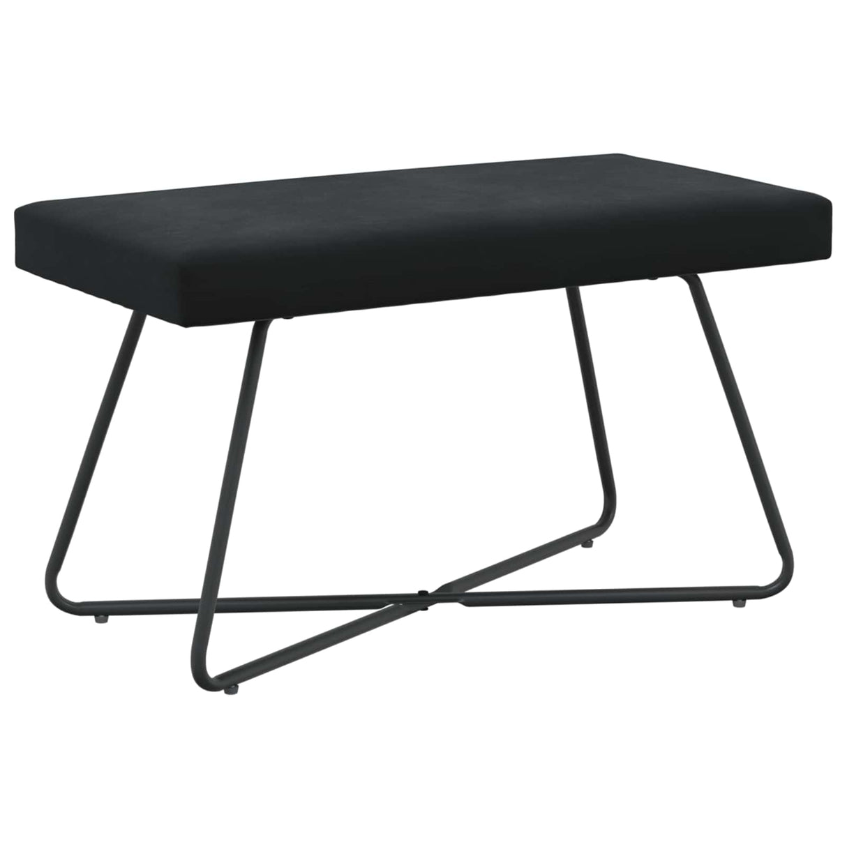 Bench Black 80 x 40 x 45 cm Velvet