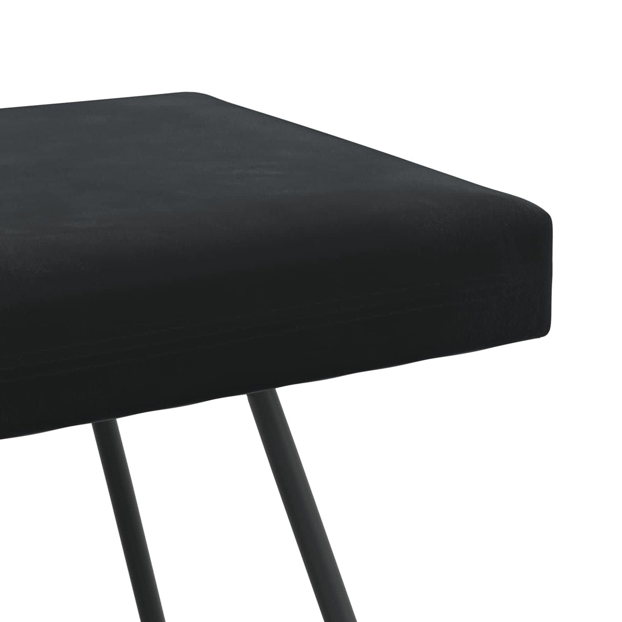 Bench Black 110 x 40 x 45 cm Velvet