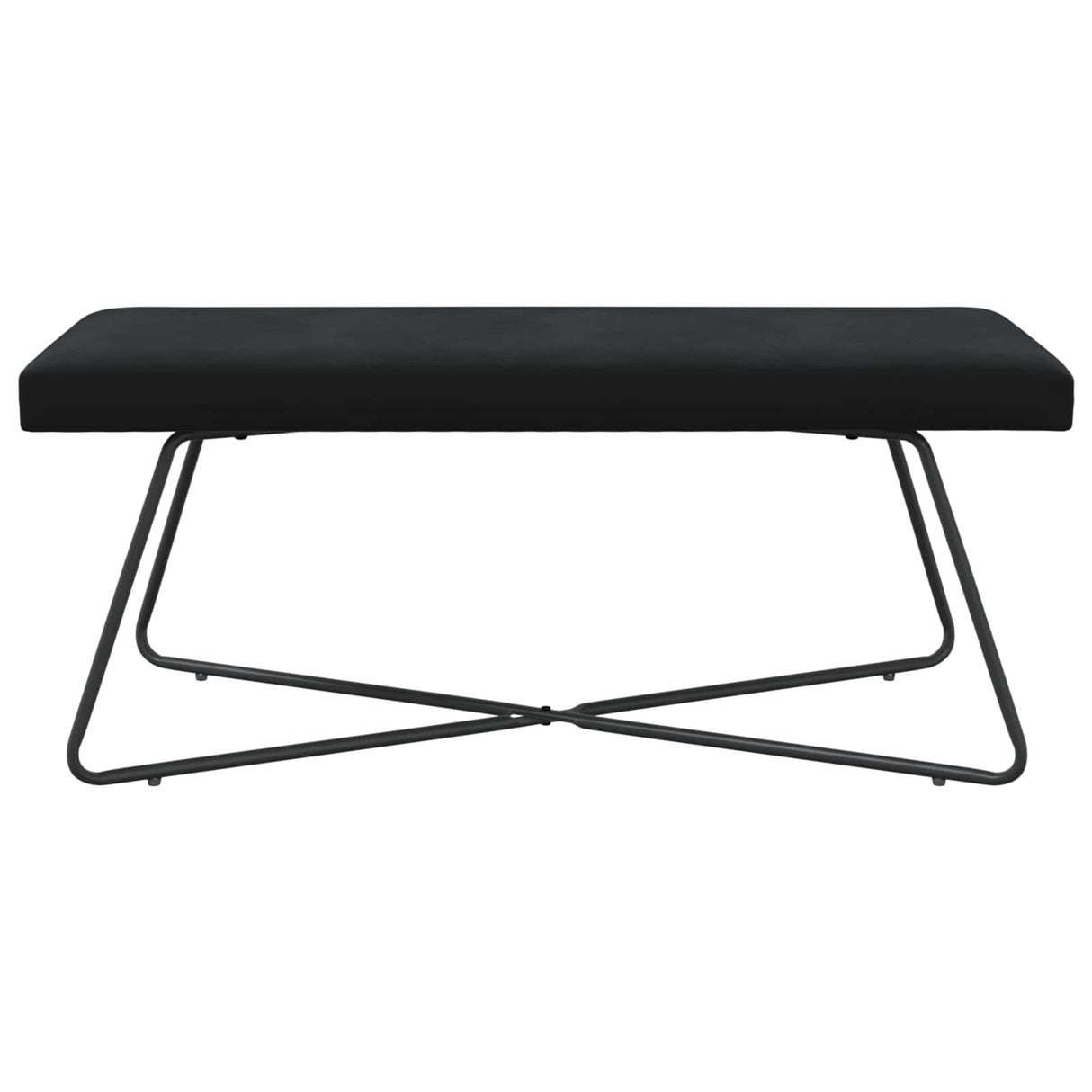 Bench Black 110 x 40 x 45 cm Velvet