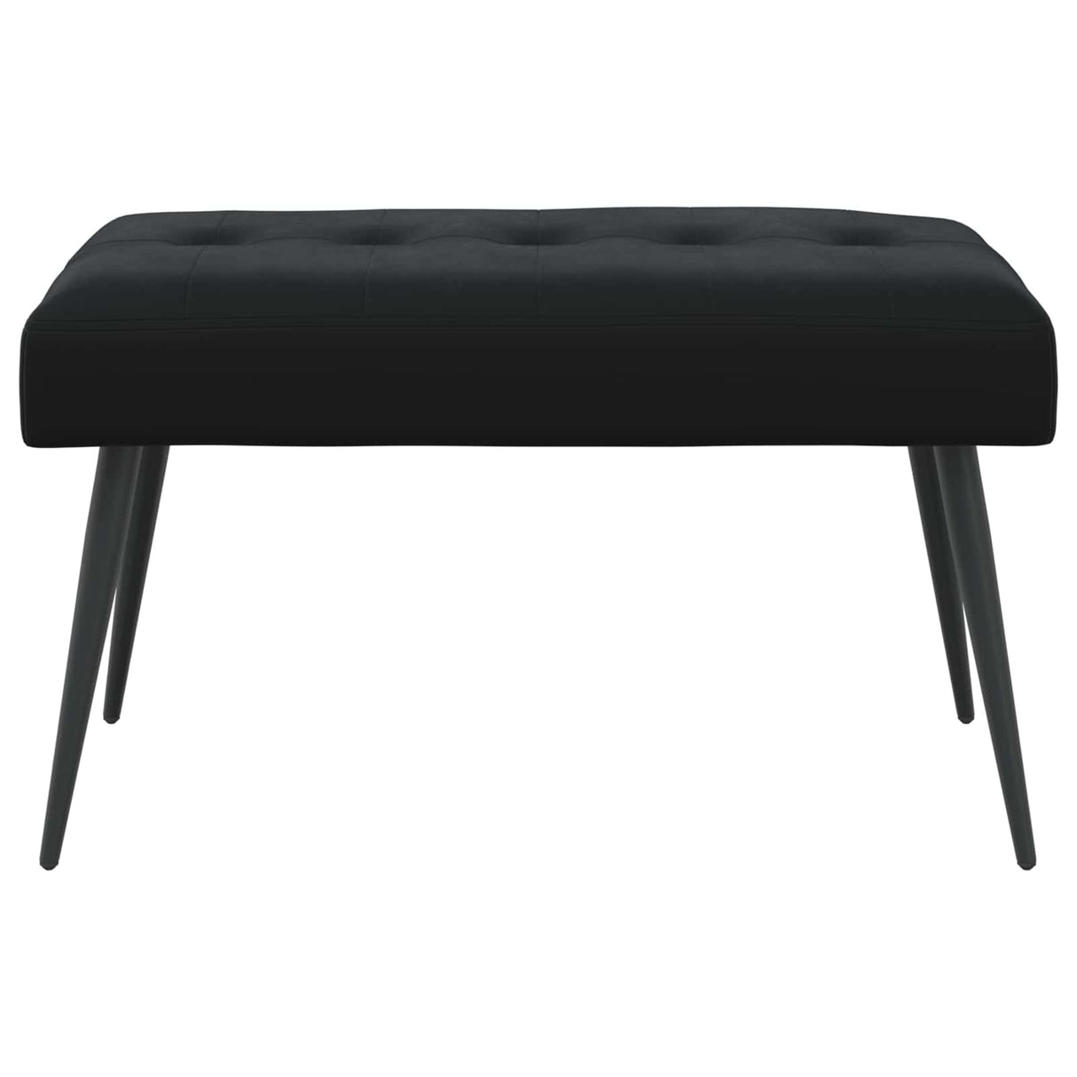 Button tufted bench Black 80 x 40 x 46 cm Velvet