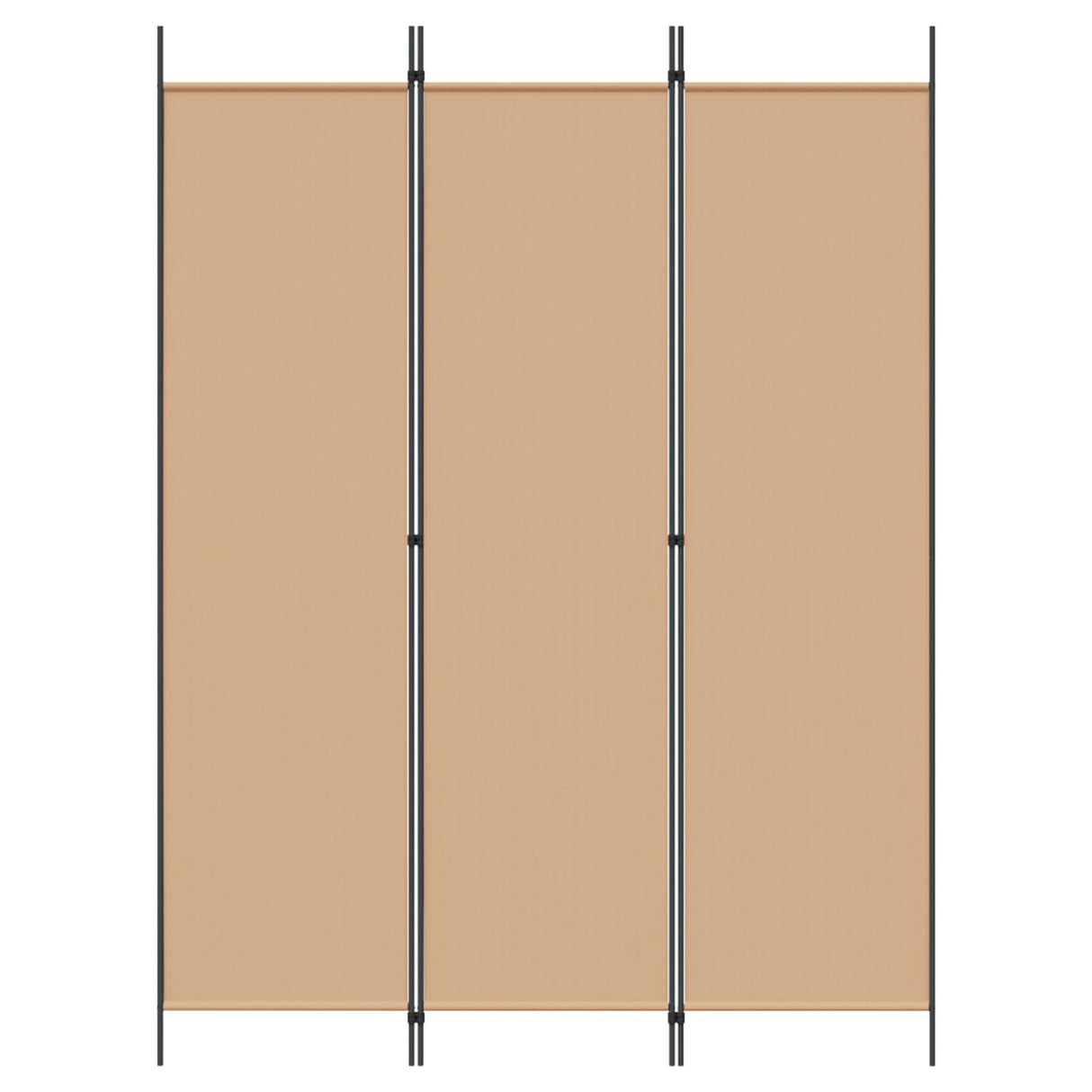 3-Panel Room Divider Beige 150 x 200 cm Fabric