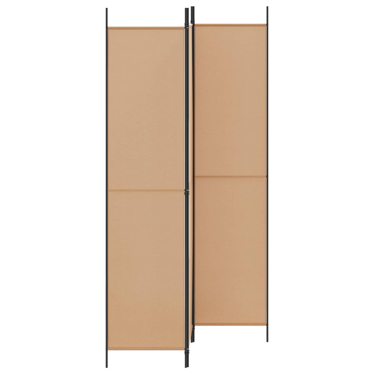 3-Panel Room Divider Beige 150 x 220 cm Fabric