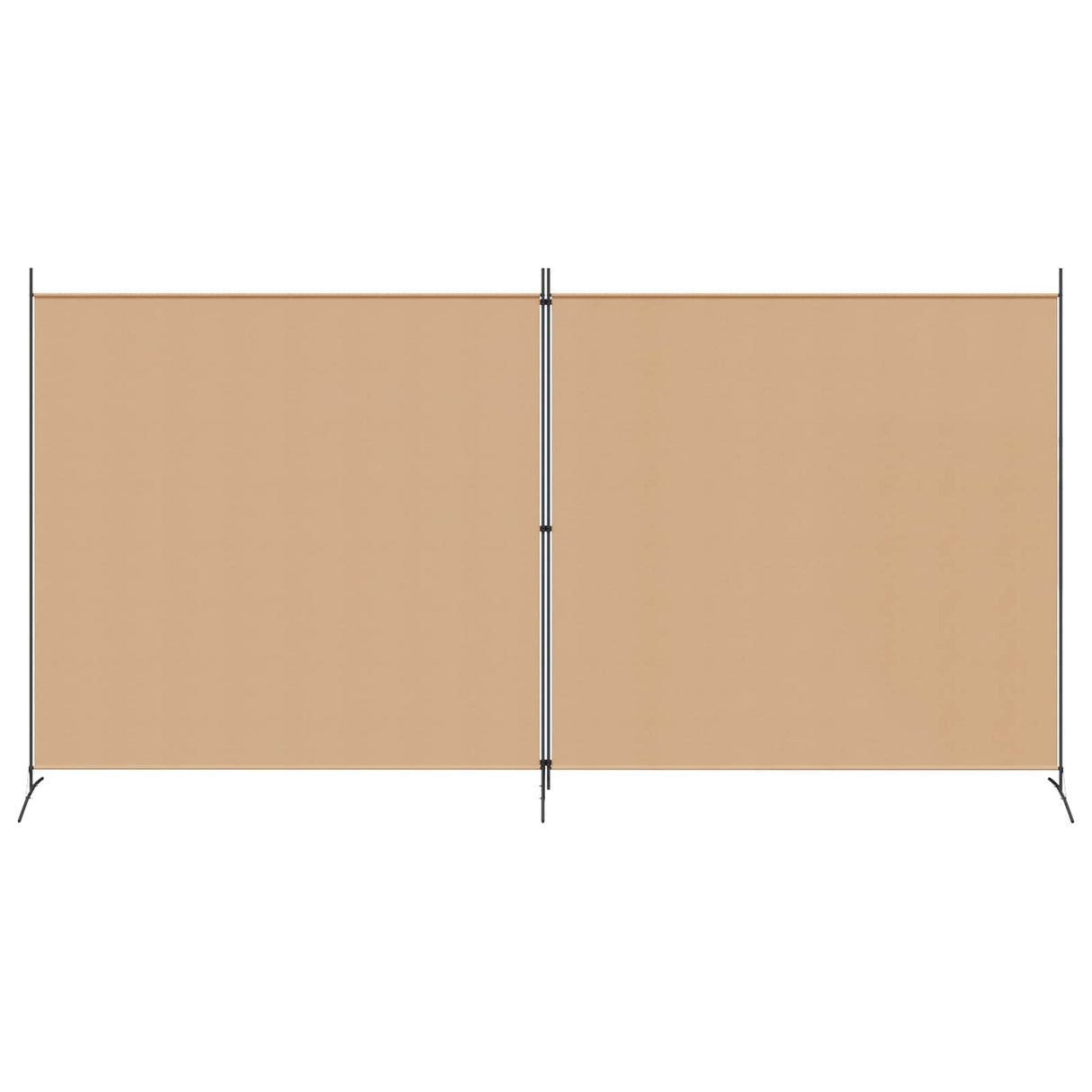 2-Panel Room Divider Beige 348 x 180 cm Fabric