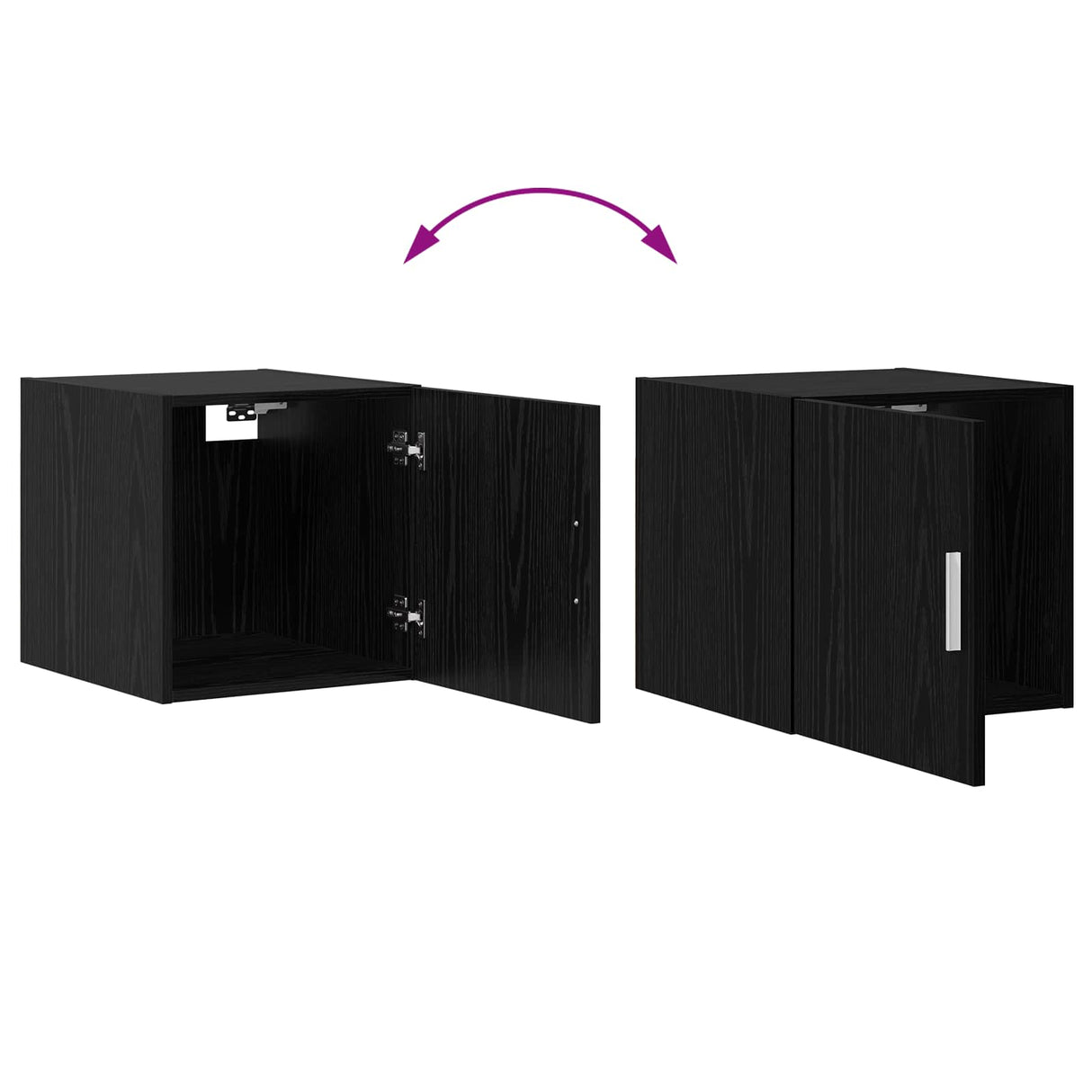 Wall Cabinet Black Oak 40 x 42.5 x 40 cm Engineered Wood
