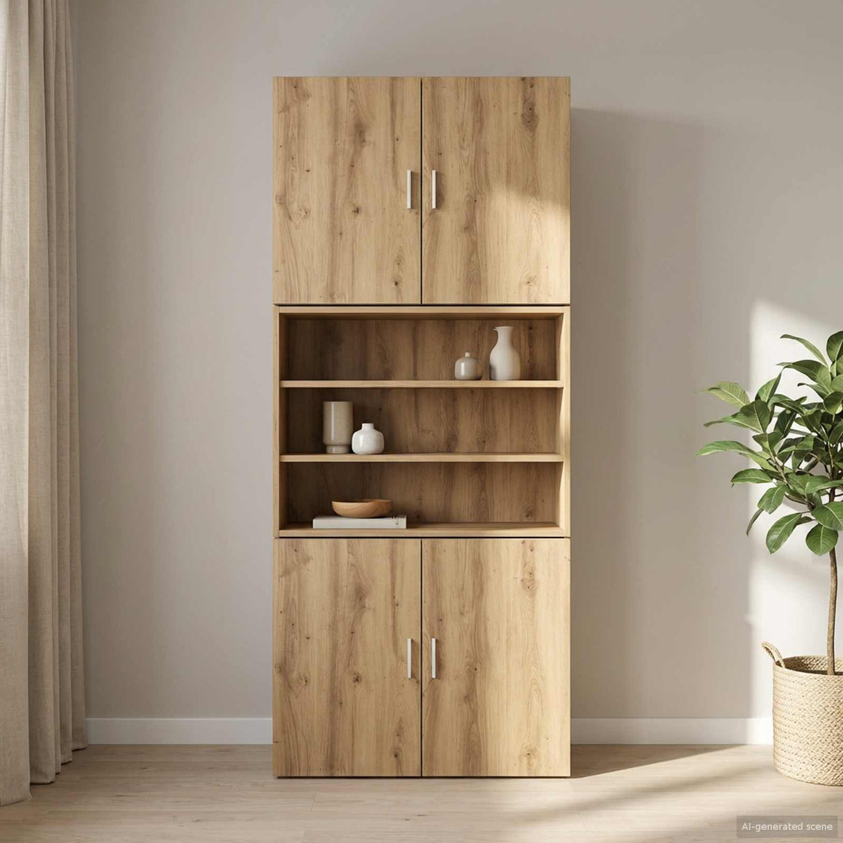 Wall Cabinet Artisan Oak 80 x 42.5 x 64 cm Engineered Wood