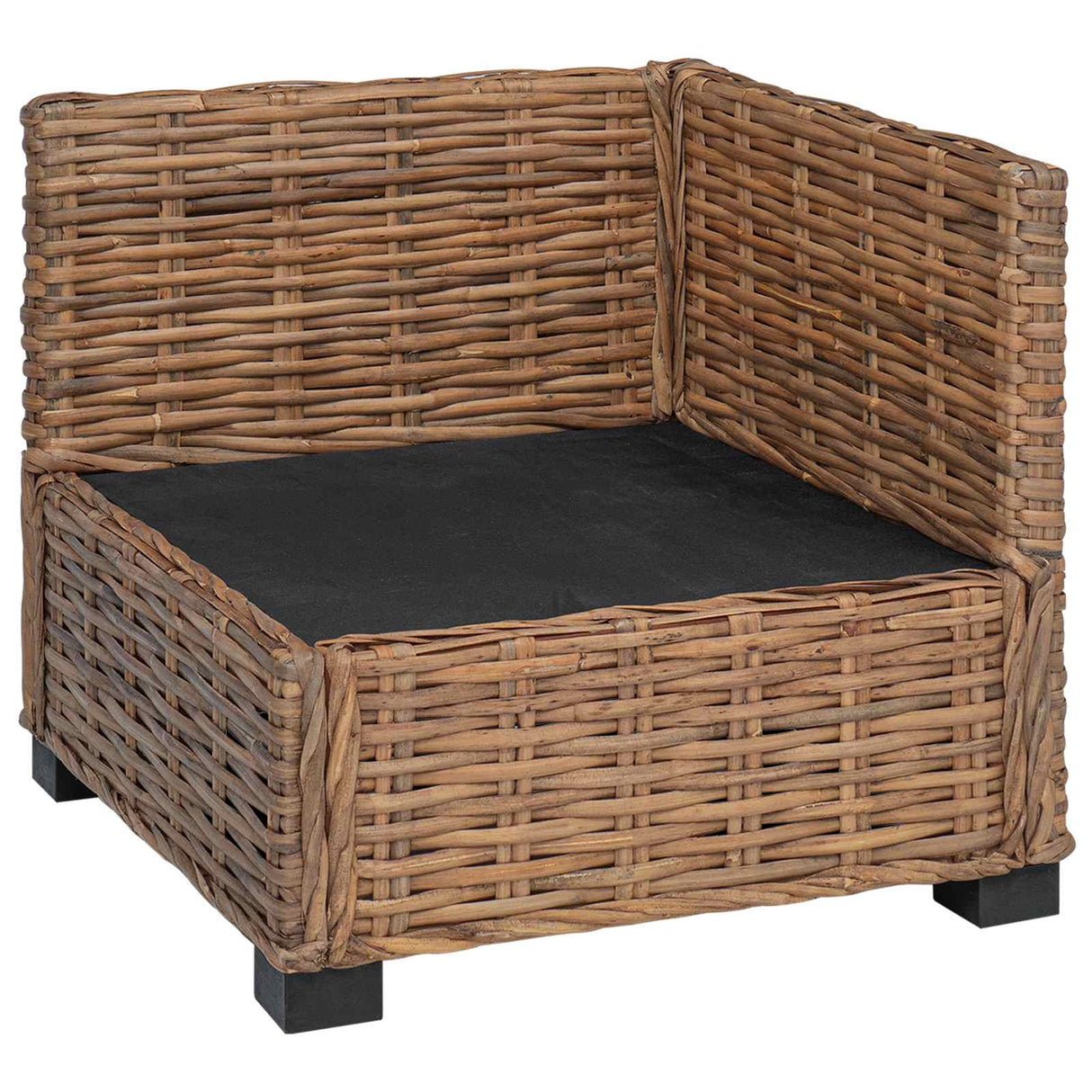 Corner Sofa with Cushions GENDT Natural Rattan Natural