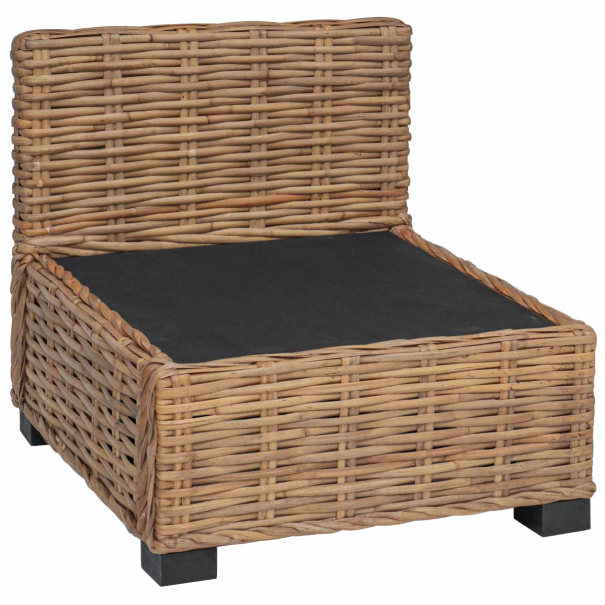 Middle Sofa with Cushions GENDT Natural Rattan Natural
