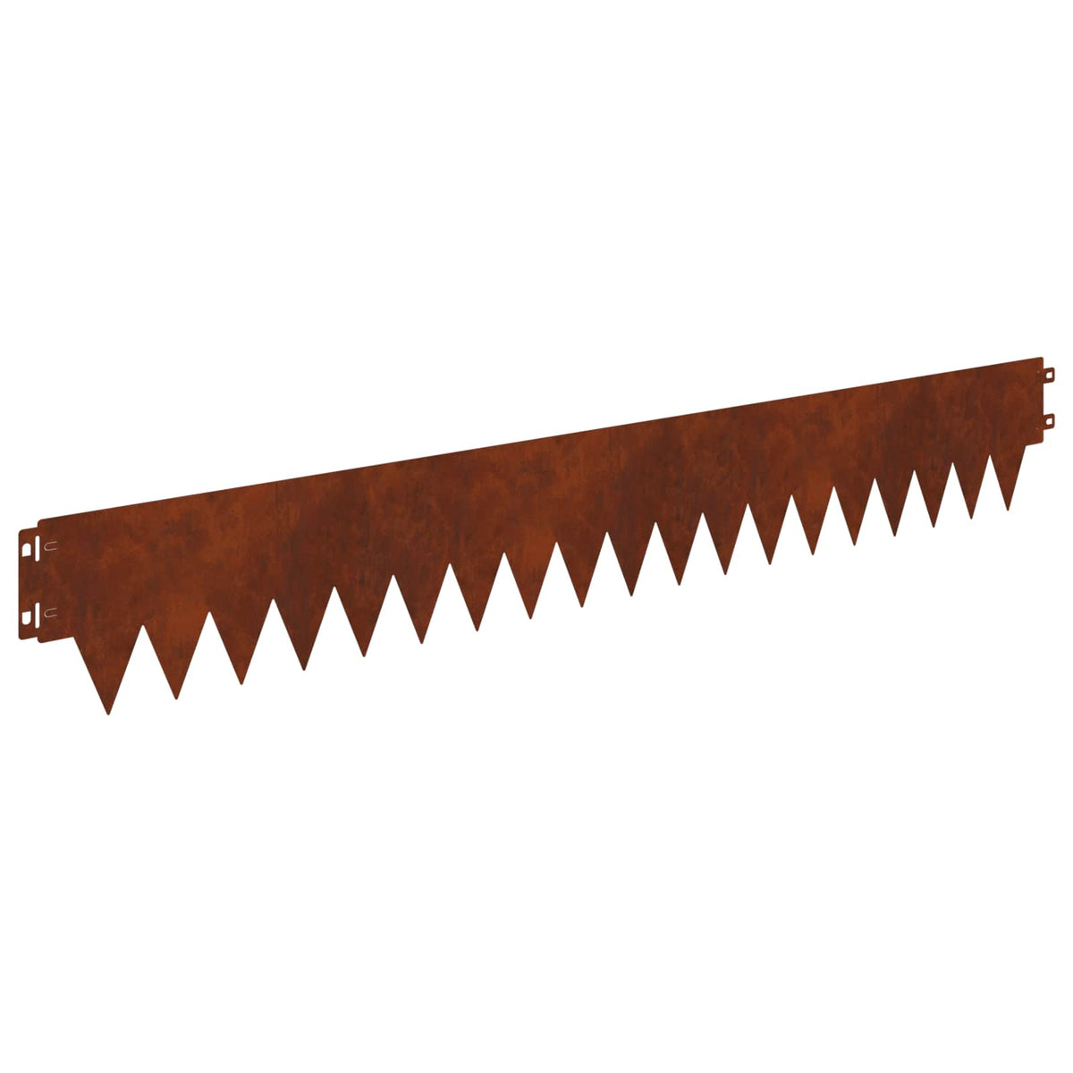 Lawn Edging 10 pcs 103 x 15 cm Steel Rusty