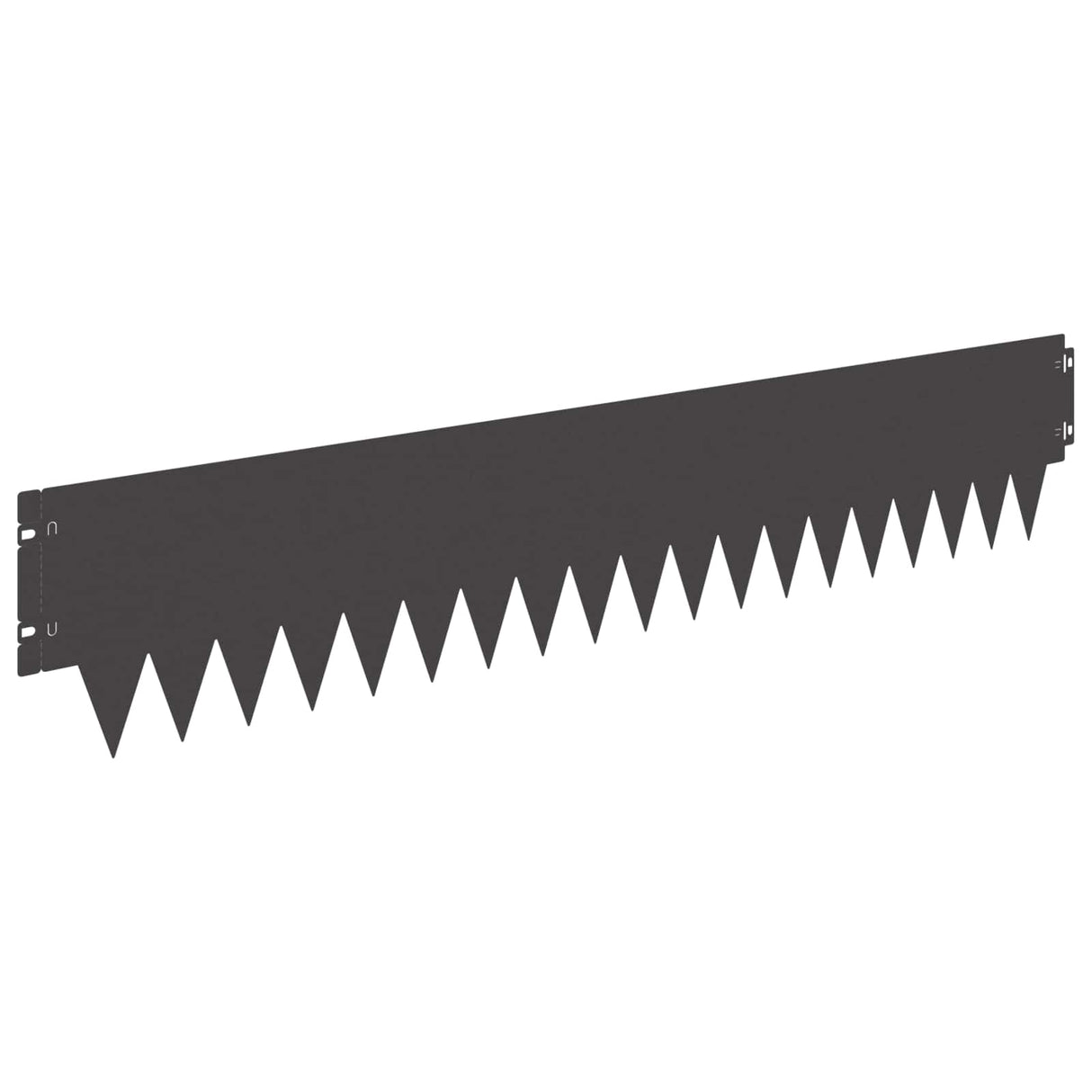 Lawn Edging 20 pcs 103 x 20 cm metal Black