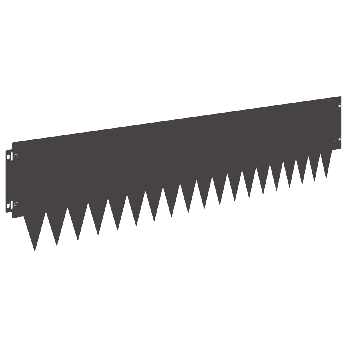 Lawn Edging 10 pcs 103 x 25 cm metal Black