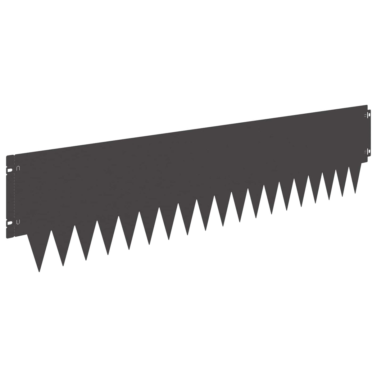 Lawn Edging 10 pcs 103 x 25 cm metal Black