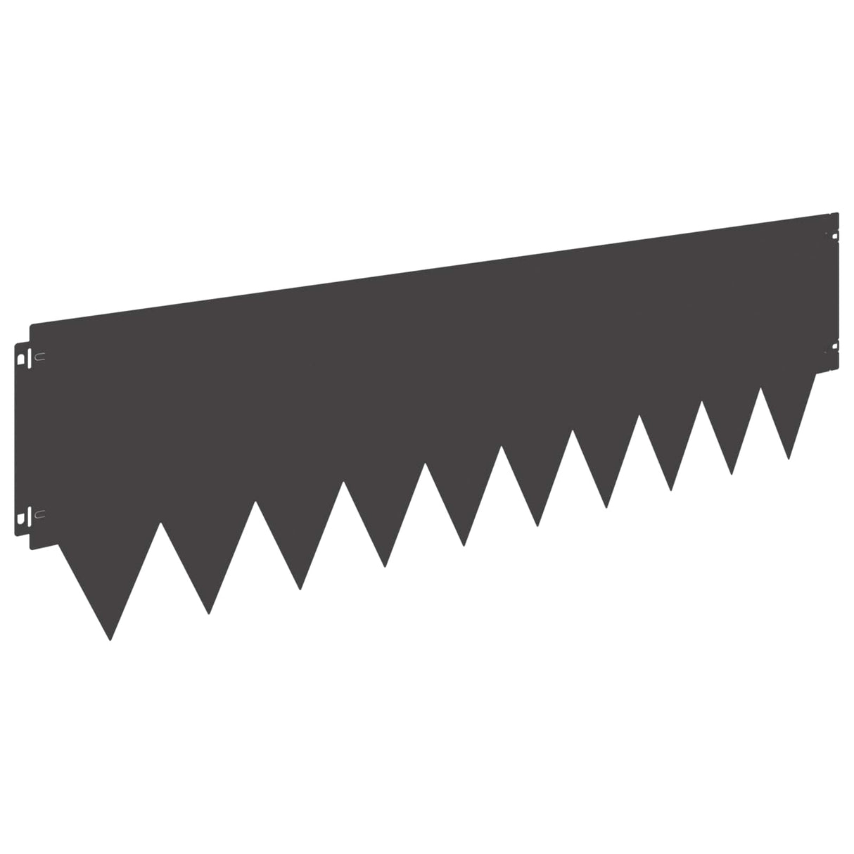 Lawn Edging 10 pcs 103 x 30 cm metal Black