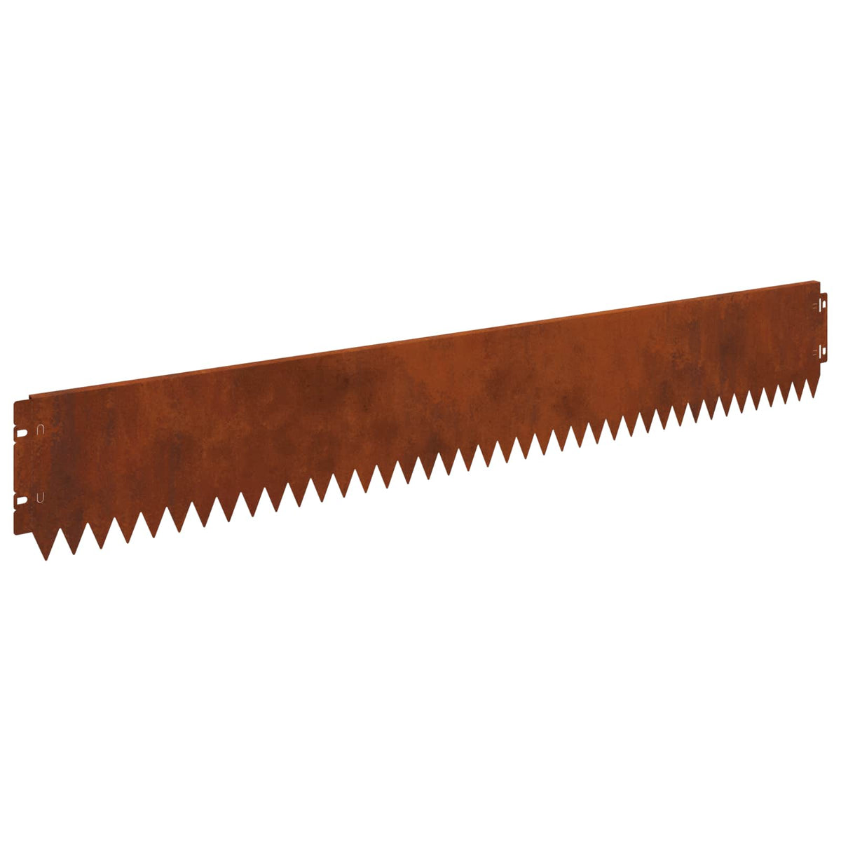 Lawn Edge with Bent Top 10 pcs 103x15cm Steel Rusty