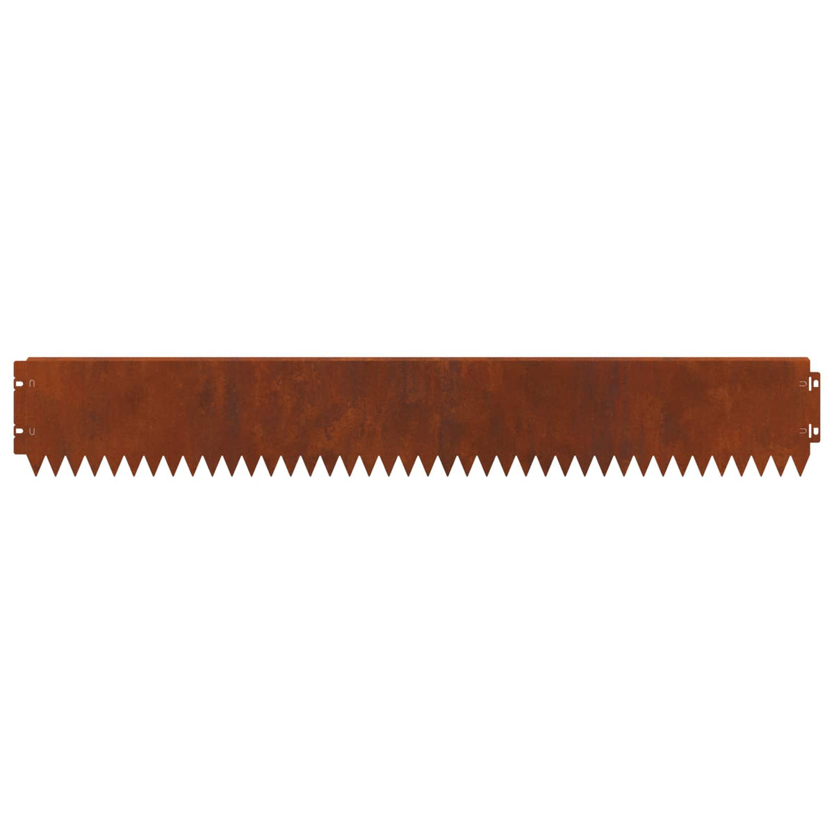 Lawn Edge with Bent Top 10 pcs 103x15cm Steel Rusty