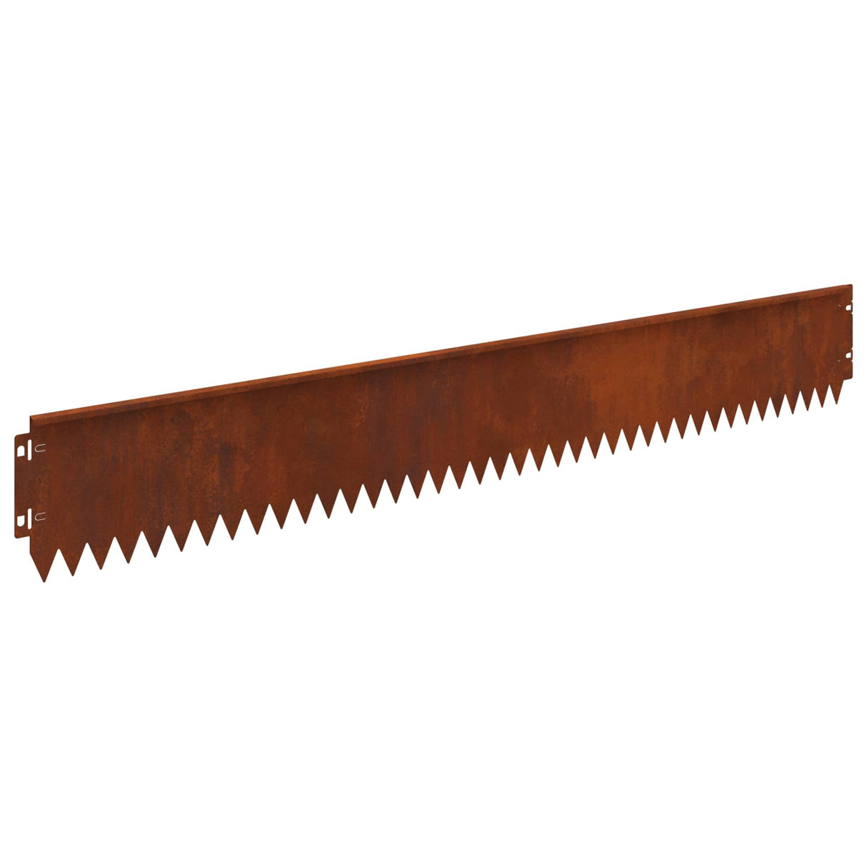 Lawn Edge with Bent Top 20 pcs 103x15cm Steel Rusty