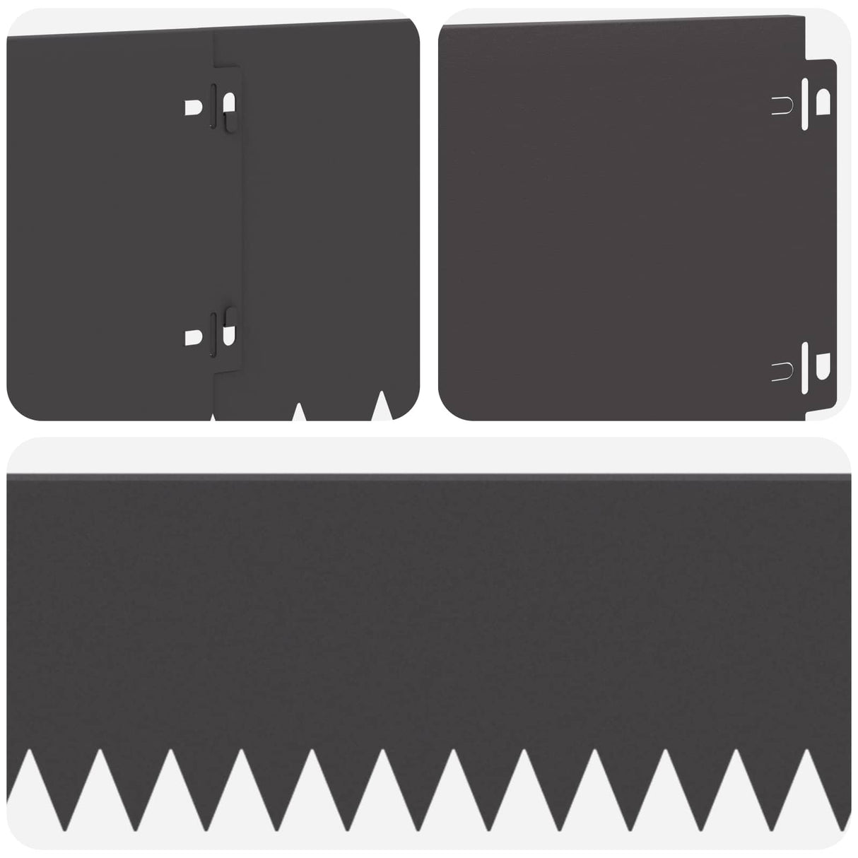 Lawn Edging 20 pcs 103 x 20 cm Steel Black