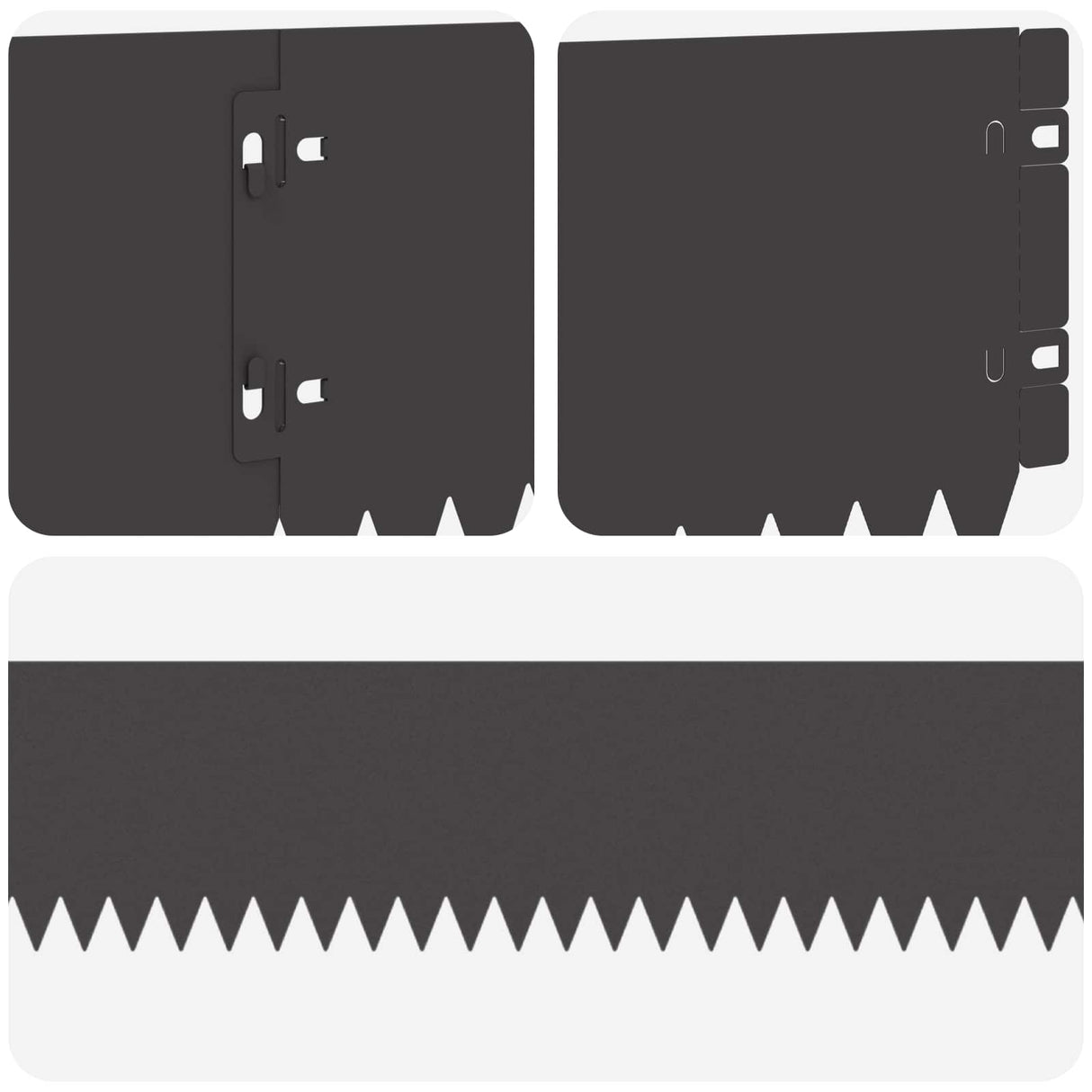 Lawn Edging 20 pcs 103 x 15 cm Steel Black