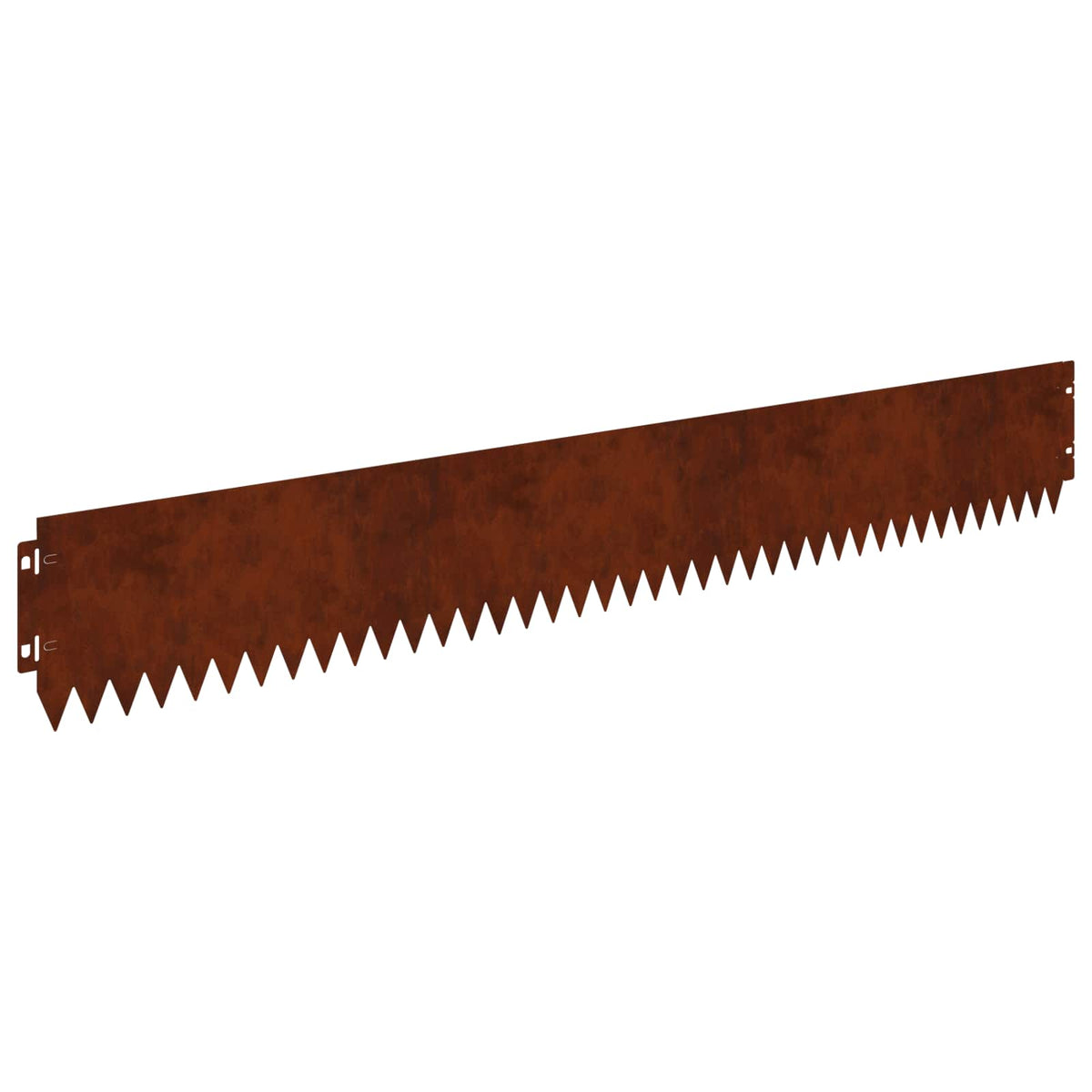 Lawn Edge with Top Fold 20 pcs 103x15cm Steel Rusty