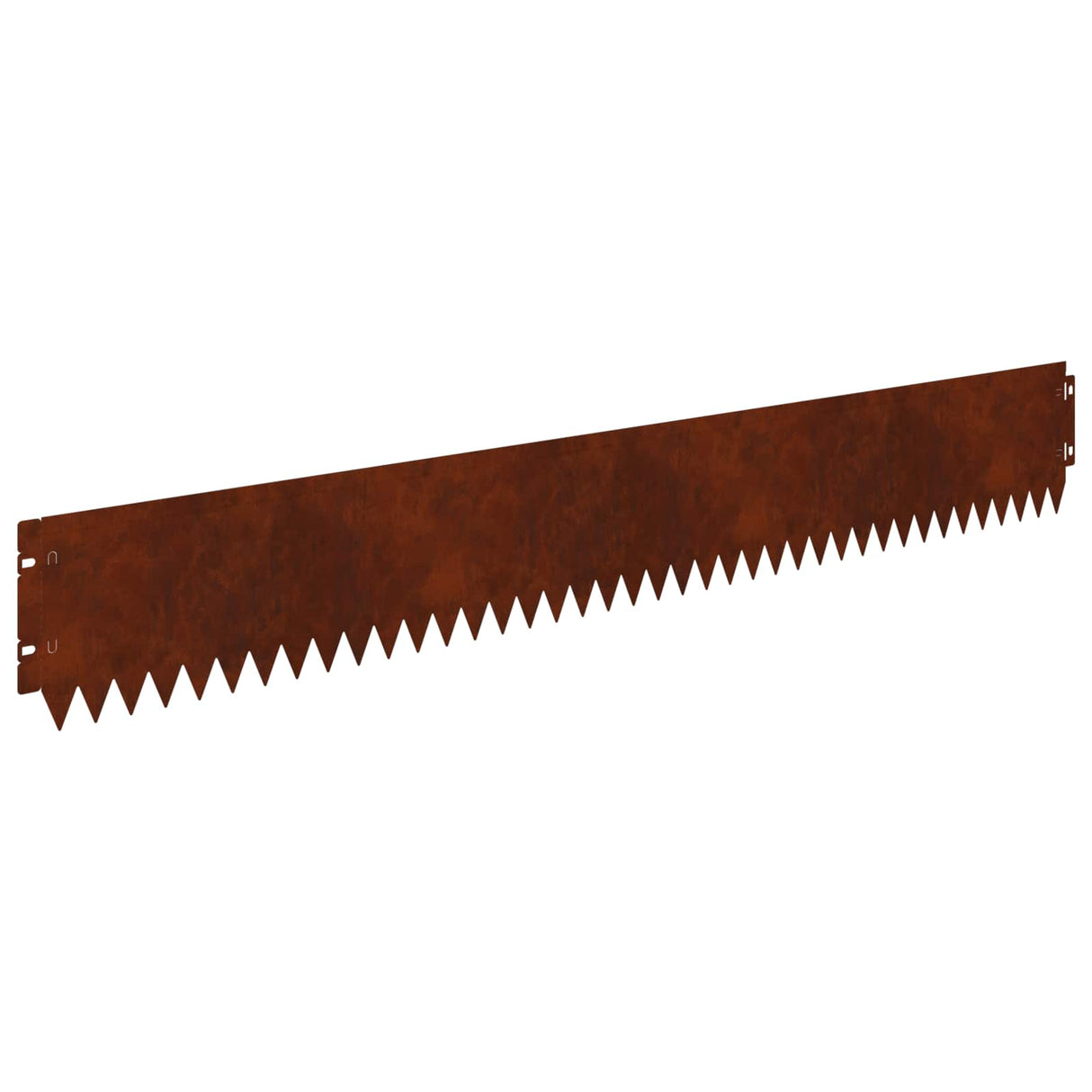 Lawn Edge with Top Fold 20 pcs 103x15cm Steel Rusty