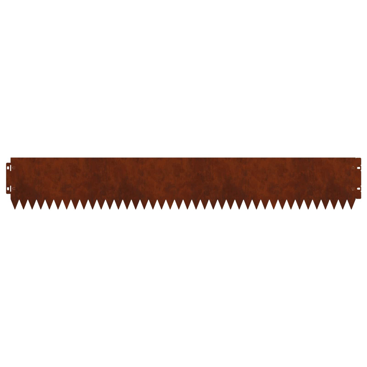 Lawn Edge with Top Fold 20 pcs 103x15cm Steel Rusty